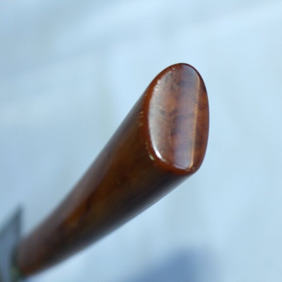 Vintage Cake Cutter Server Bakelite Handle Caramel Butterscotch No Markings 10" - Picture 5 of 8